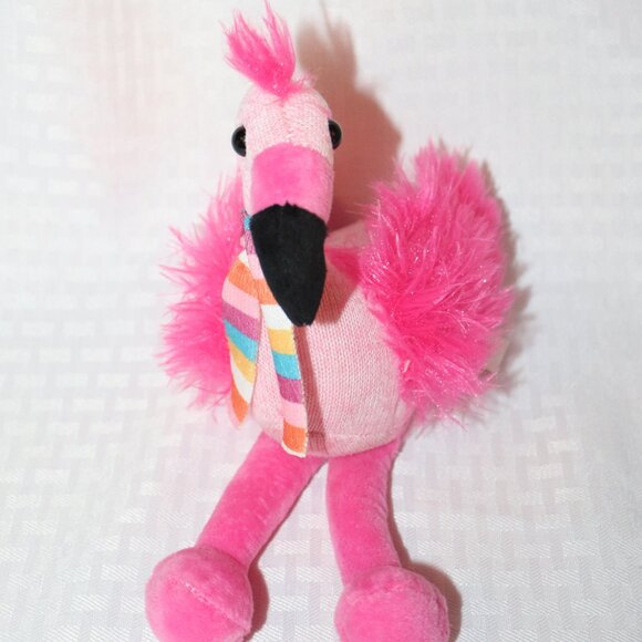 FLAMINGO PINK WRINKLED FABRIC SCRUNCHIE 432825